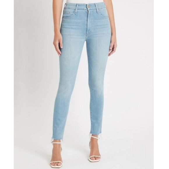 MOTHER The Looker Ankle Fray Chic Edgy Feminine Retro Casual Jeans Size 27 - Picture 1 of 10